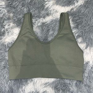 Olive Green Aerie Sports Bra